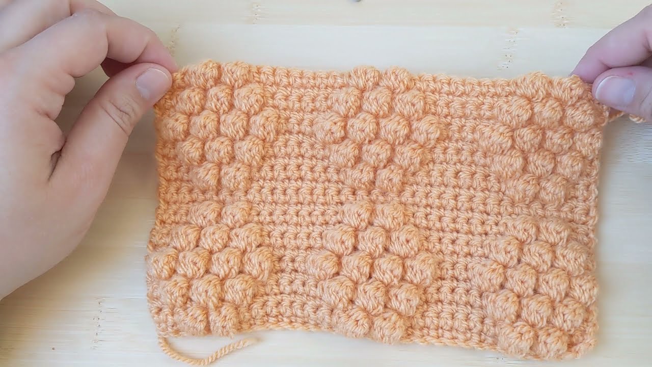 Crochet the Hexagon Bobble Square (Geometric Crochet Squares Blanket PART 4/5)