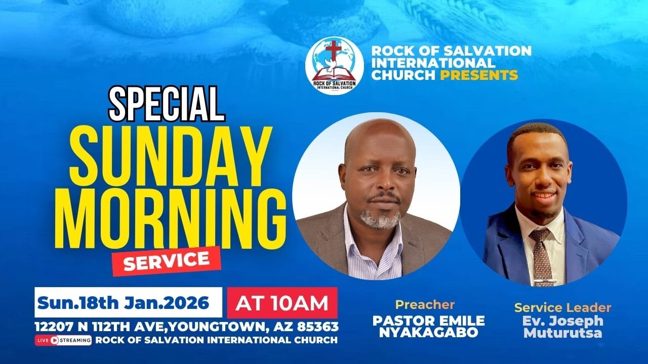 SUNDAY MORNING SERVICE WITH PASTOR EMILE NYAKAGABO ....01/18/2026