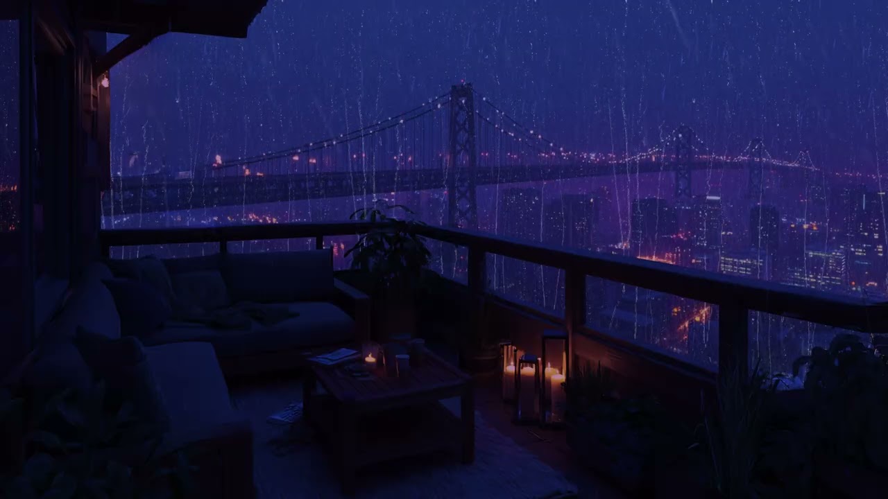 Late Night NYC Rain Ambience Urban City Rain for Deep Sleep Calm Study and Relaxation NYC Sounds