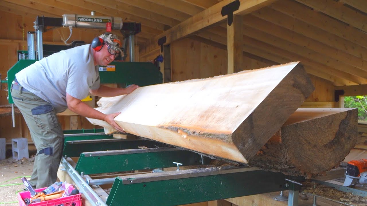 Funky Maple Log No Match for the HM136MAX Sawmill