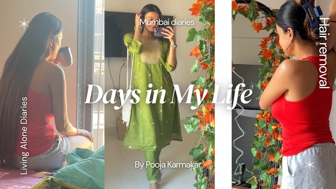 Living Alone Diaries 🍃 weekly body care 🫧 Mumbai vlog 💌 #bodycare #youtube #aesthetic #livingalone