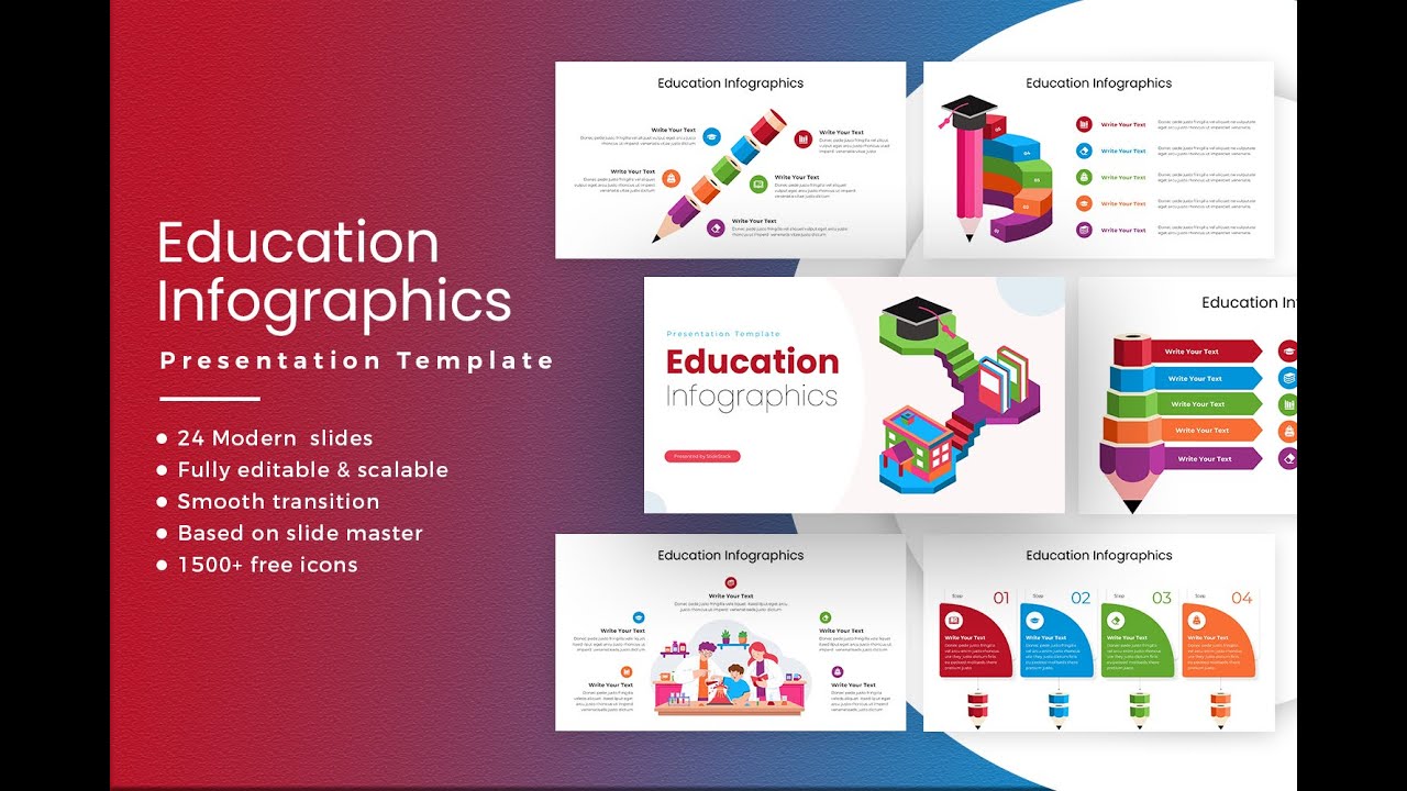 Education Infographics Presentation Template | Visual Learning Slide Deck