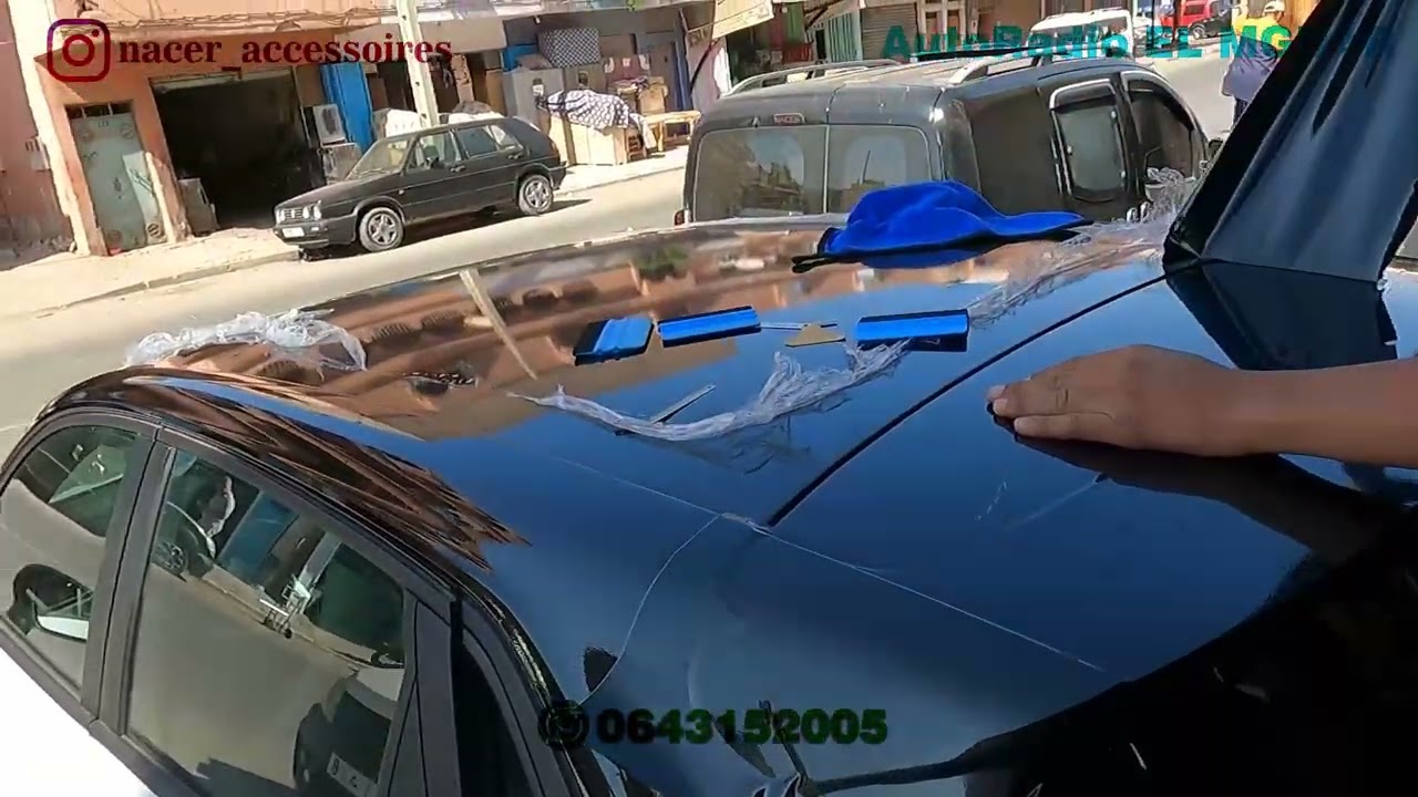 تغليف سطح السيارة بالكربون