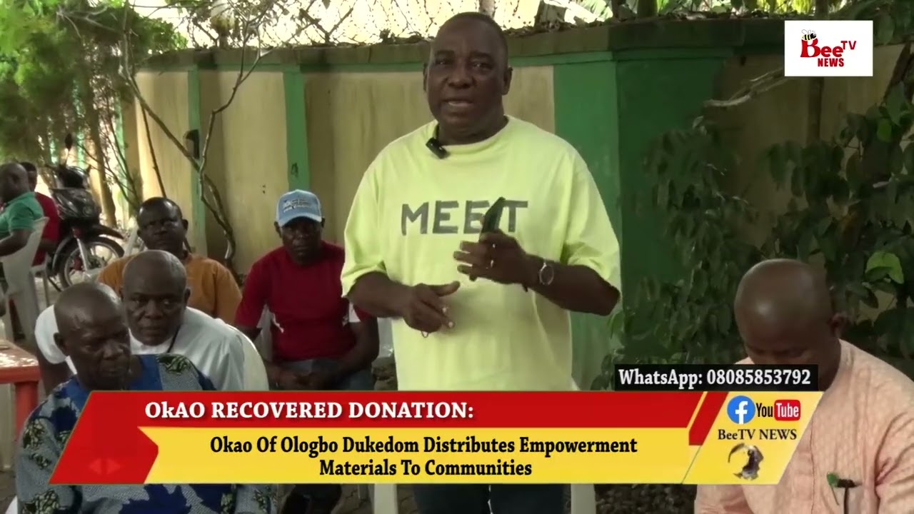 Okao Of Ologbo Dukedom Distributes Empowerment Materials To Communities.