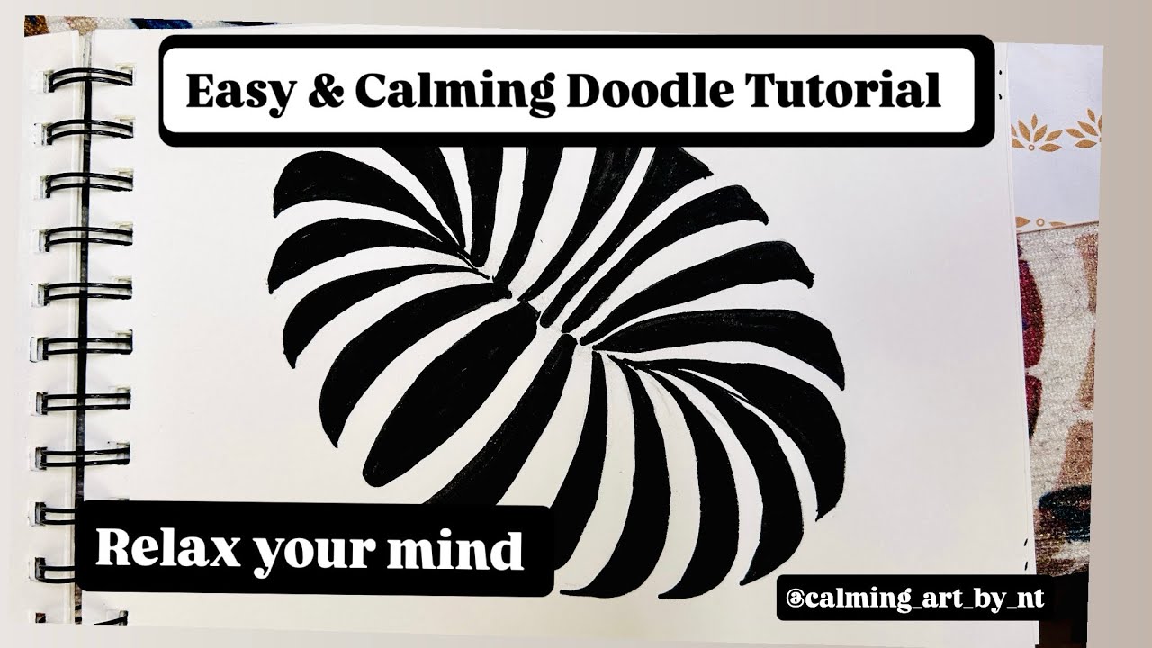 Easy & relaxing Doodle | mindful art | easy 3d art tutorial 