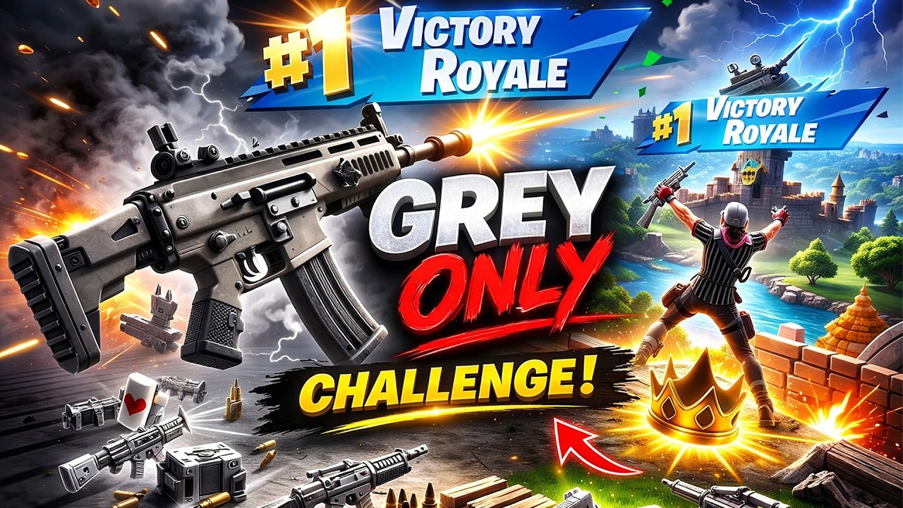 Fortnite But I Can ONLY Use GREY Guns…