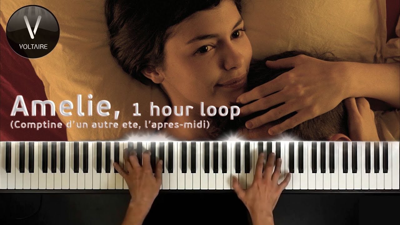 Amélie, piano (Comptine d’un autre été, l’après-midi, music by Yann Tiersen), 1 hour loop