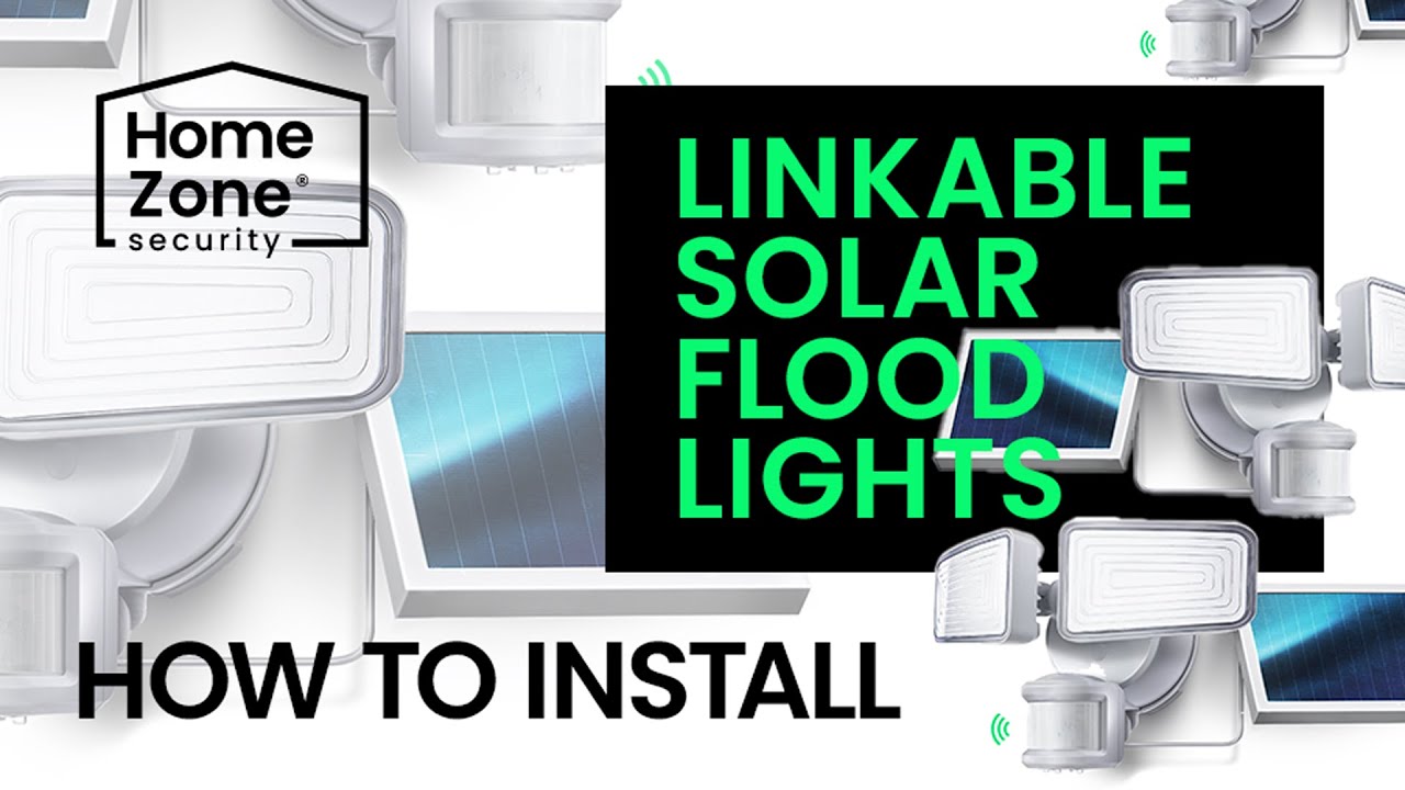 HOW TO SETUP: Home Zone Security Linkable Solar LED Twin Head Motion Sensor Flood Light, 2-Pack