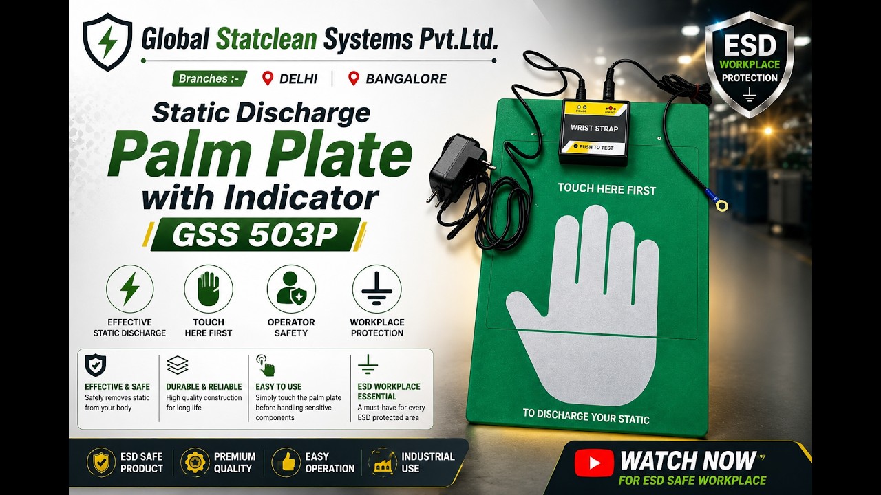 STATIC DISCHARGE PALM PLATE- LED - ADAPTOR MODEL - 503P- MAKE GLOBAL SS , INDIA