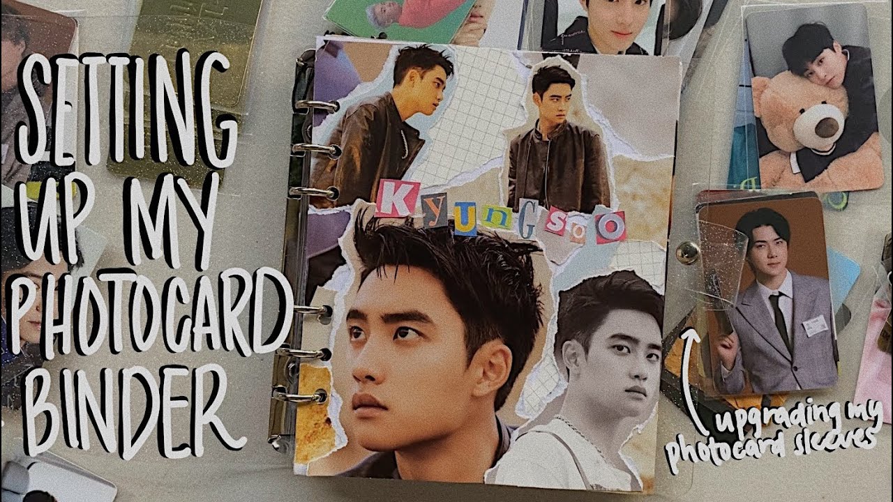 setting up my photocard binder 📓 | changing my sleeves, downsizing, photocard collection update 🧸