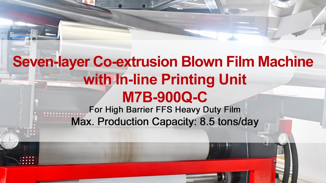 Jinming Classic X™ 7-Layer Co-extrusion FFS Blown Film Machine with In-line Printing(M7B-900Q-C)
