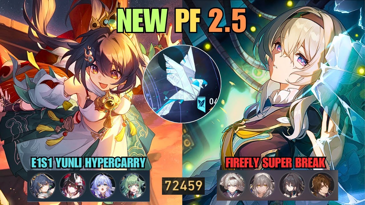 NEW Pure Fiction 4 3* │E1S1 Yunli Hypercarry & E0S1 Firefly Super Break│ Honkai Star Rail v2.5