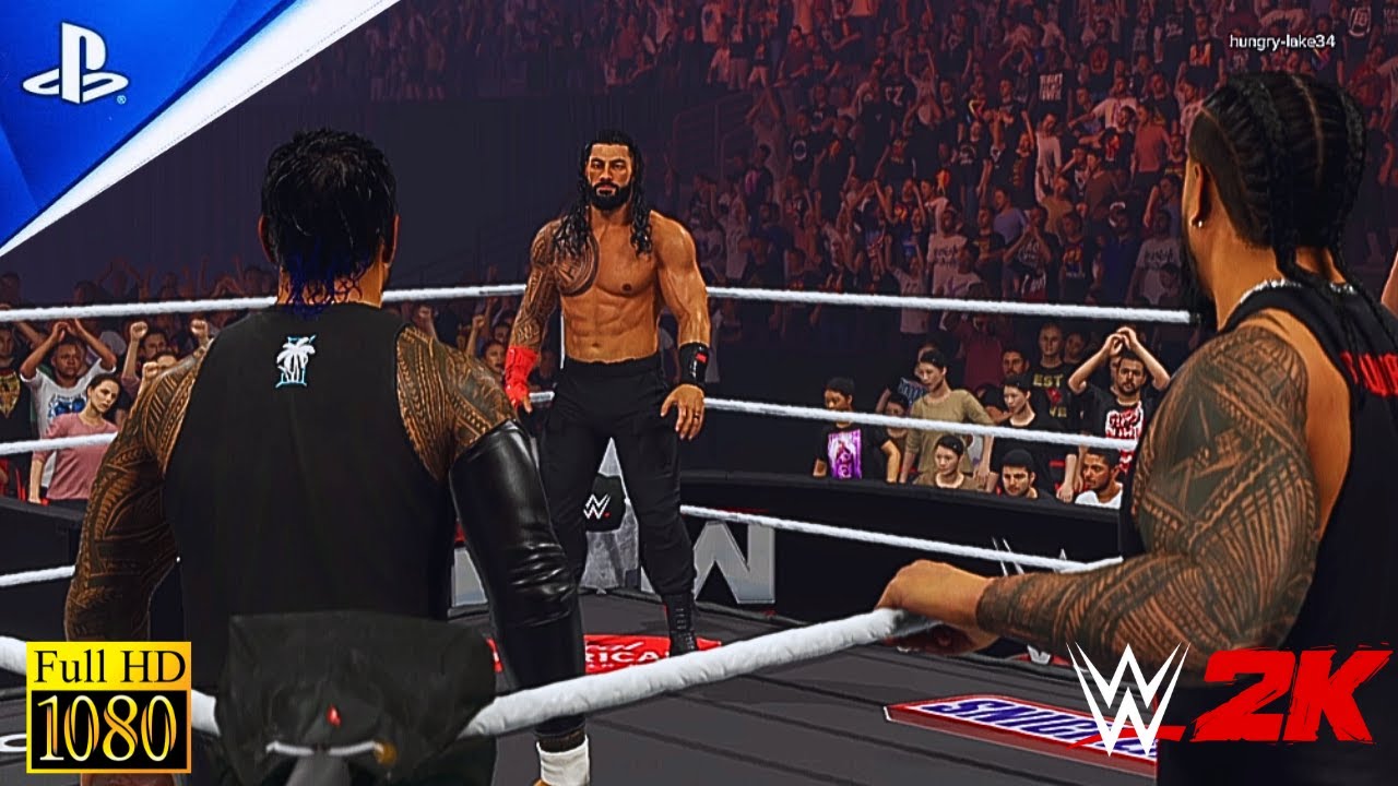 Roman Reigns vs The Usos (Handicap Match) | Full Match | WWE 2K | No Commentary