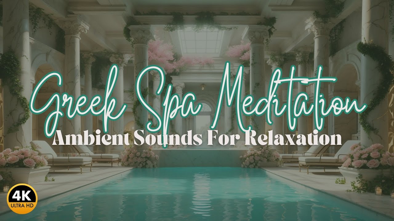 Greek Spa Ambience | Soothing Water Sounds & Calming Music for Meditation