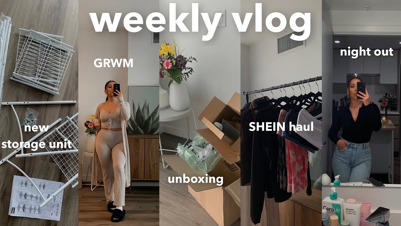 VLOG | SHEIN Try on Haul, New Storage Unit, Unboxing, GRWM, Cleaning & Organizing + more