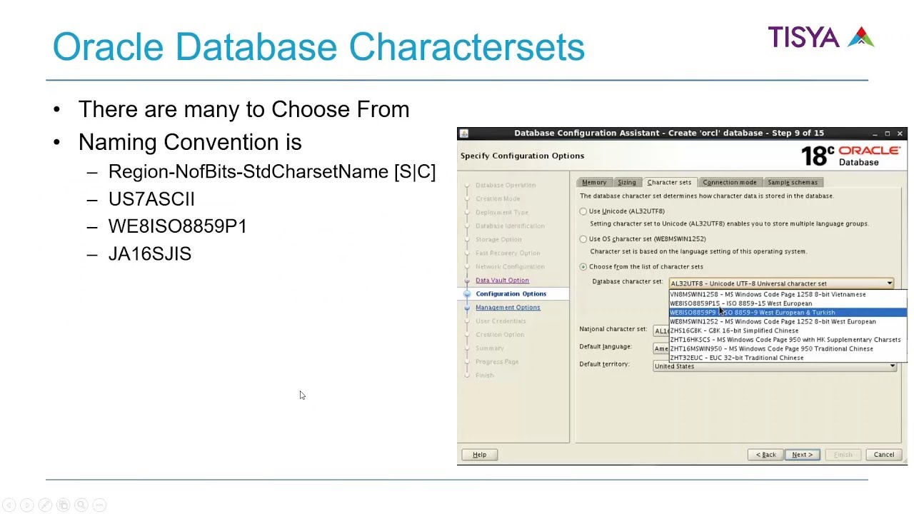 Oracle Database Characterset - 18cAdmin - 08