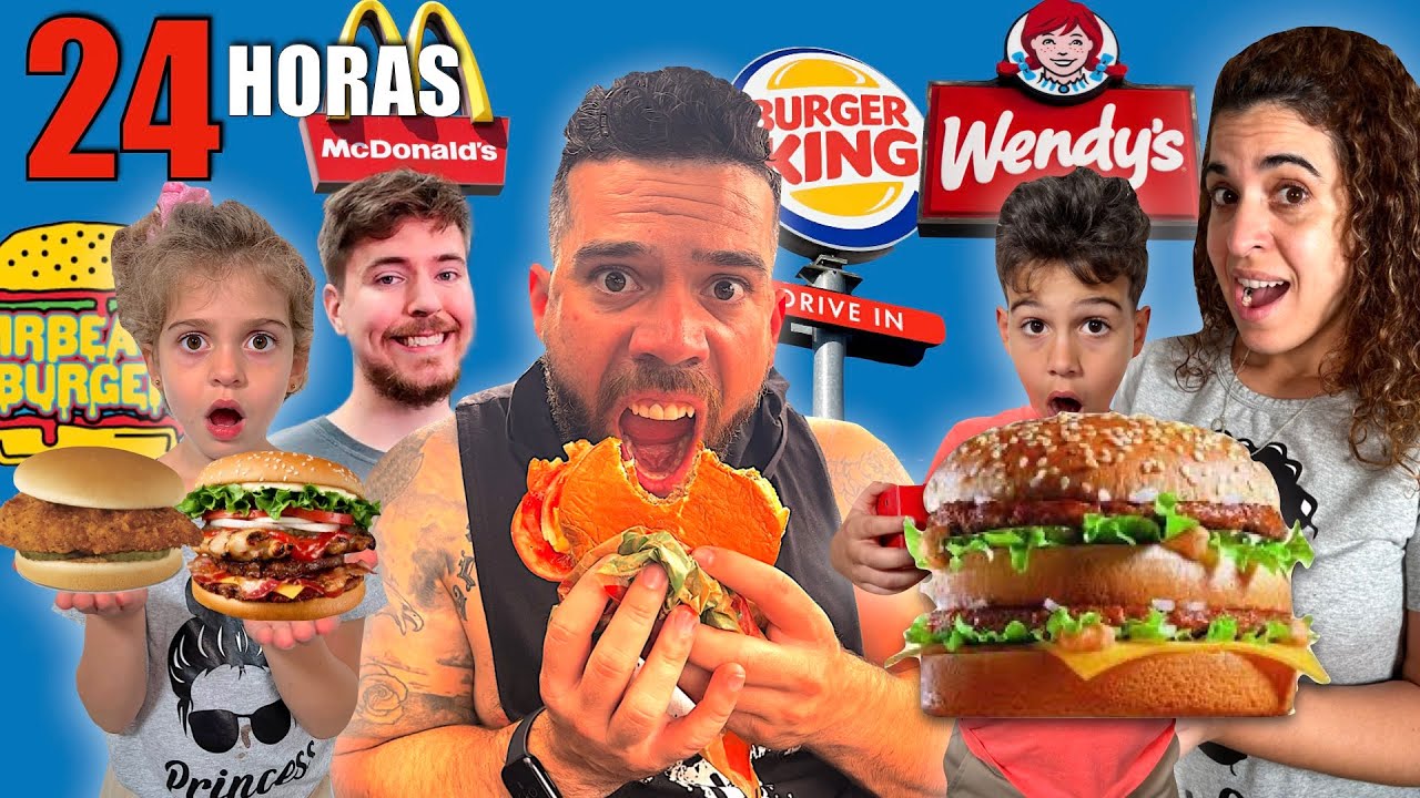 24 HORAS COMIENDO HAMBURGUESAS|4PLUSONE