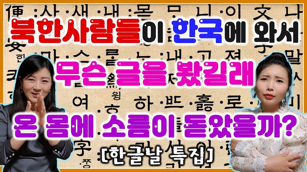 북한 사람들이 한국에서 무슨 글을 봤길래 온 몸에 소름이 돋았을까? [한글날 특집] @tvChanyangJu