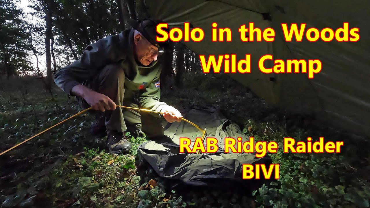 Autumn Bivi Camp in the RAB Ridge Raider with Tarp and Firebox Stove
