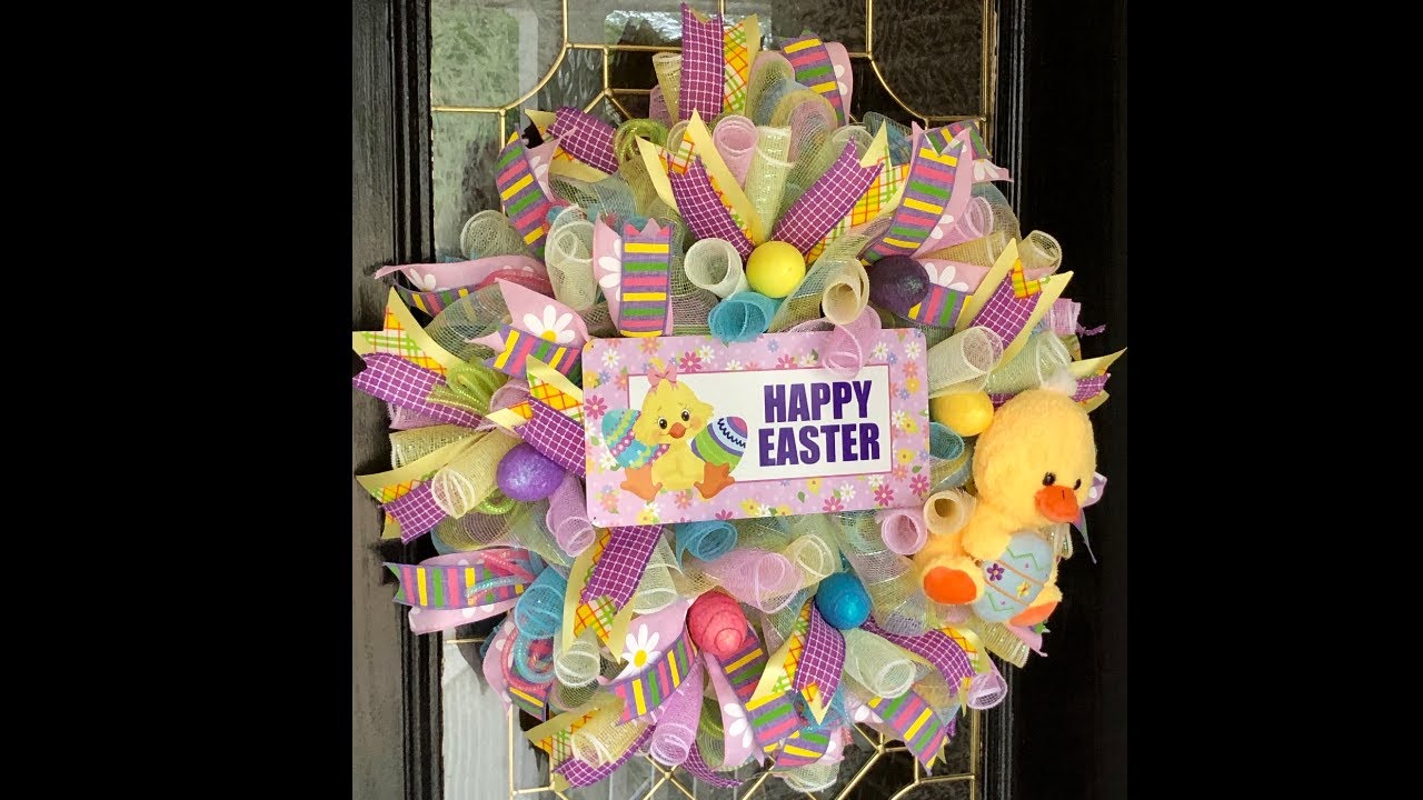 How to make an Easter Wreath with a Plush Chick attachment with Wreath Decor by Dawn