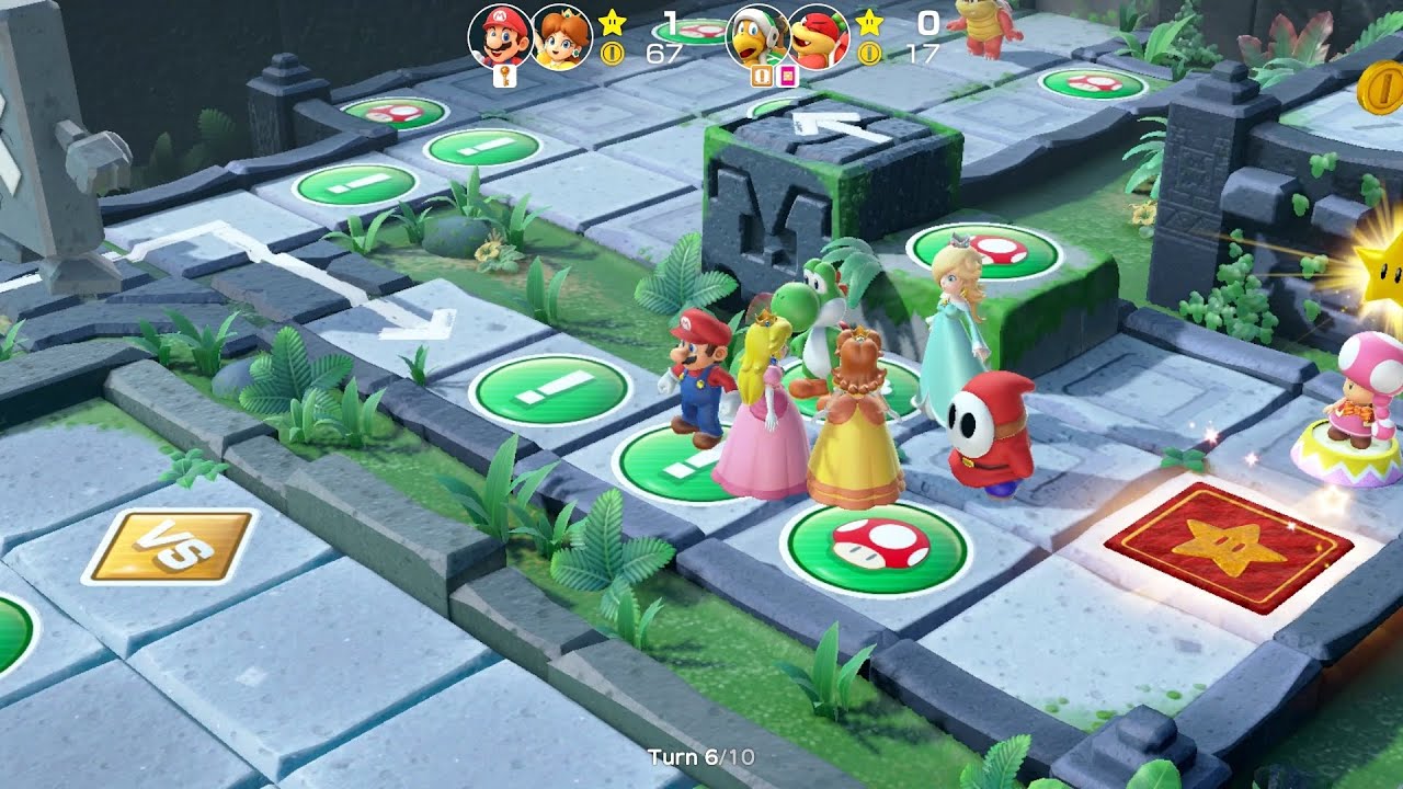 Super Mario Party Partner Party #2085 Domino Ruins Mario & Daisy vs Hammer Bro vs Pom Pom