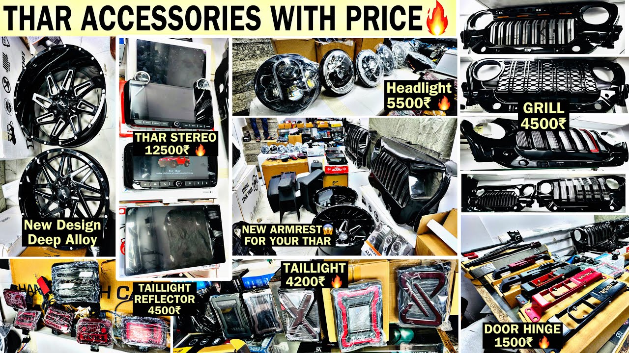 Highly Modified Thar Accessories 2024 | Thar 2024 modification 🤩 Thar modification with Price  😱