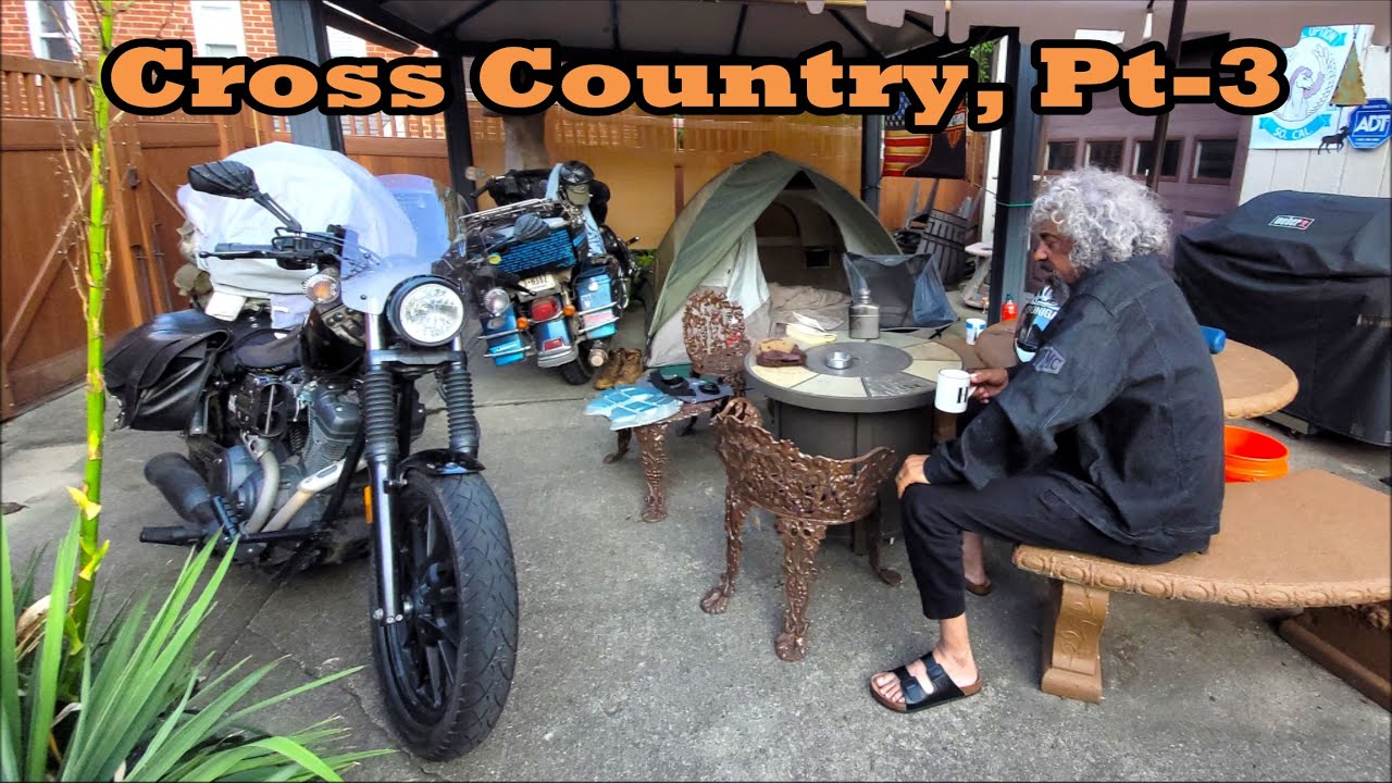 Scooter Tramp Scotty. Cross Country, Pt-3 (New Vid). #motorcycle #nomadic