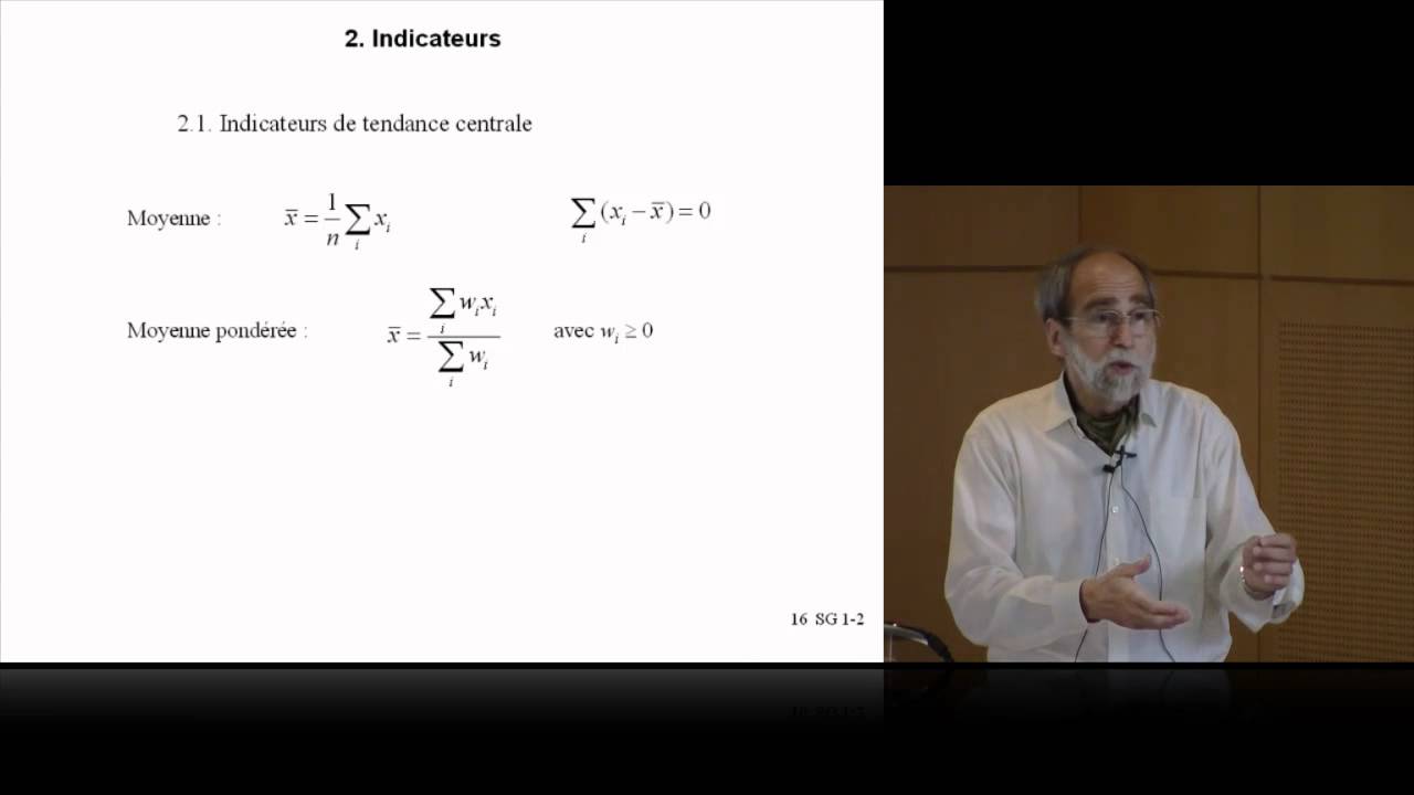 SG1 - 2.1.Indicateurs de tendance centrale