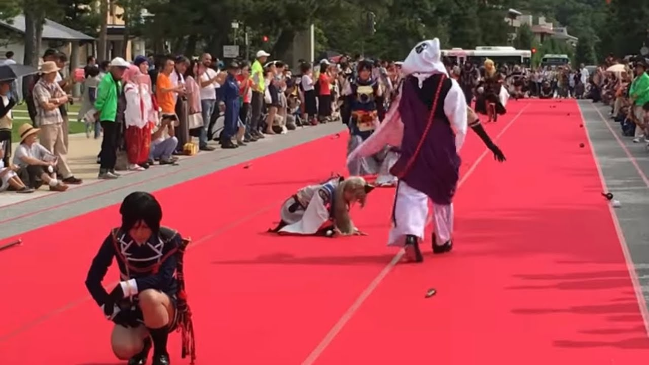 京都まんがアニメフェア 平安神宮レッドカーペット 刀剣乱舞コスプレ