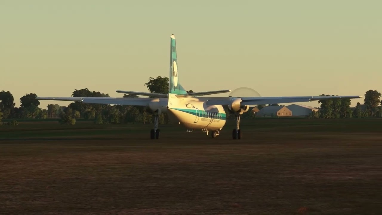 Fokker F-27 landing at EHTX (Texel Int. Airport) #swiss001landing