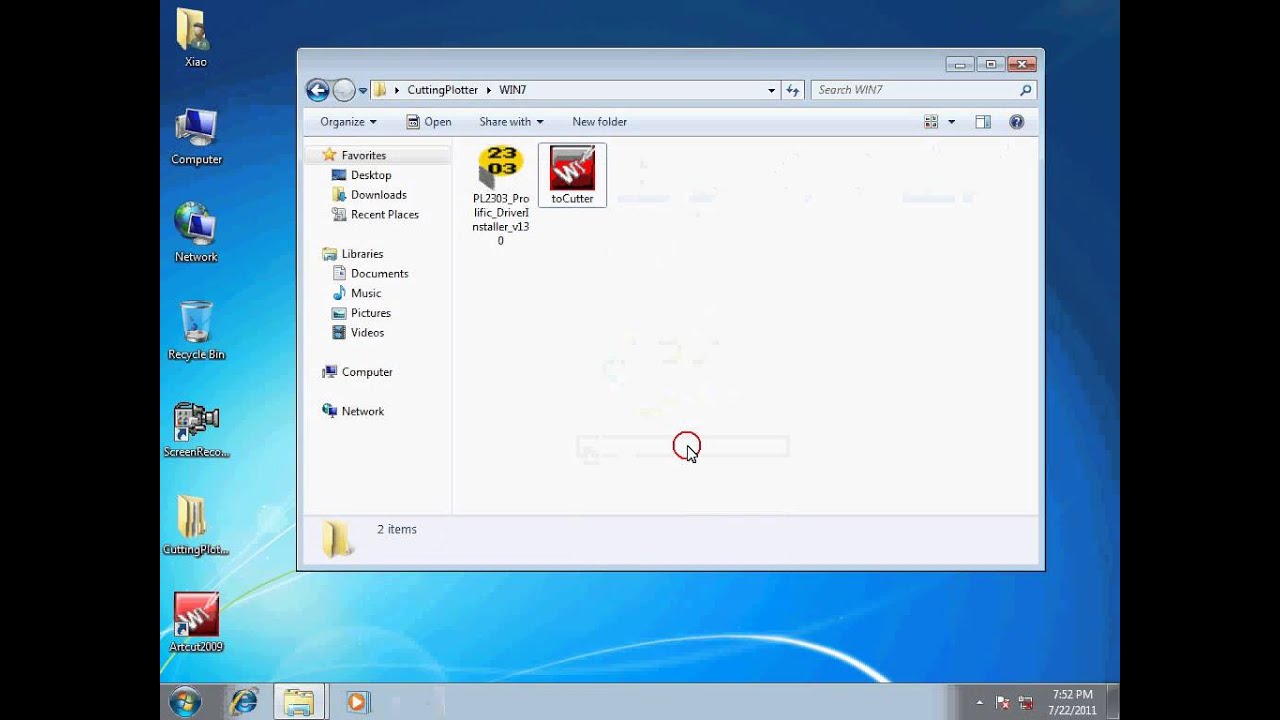 cutting plotter artcut installation in win7