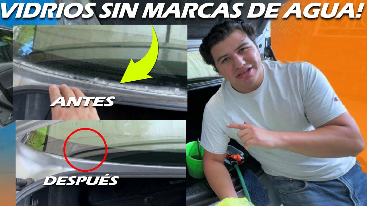 ELIMINA las MARCAS de AGUA en los CRISTALES del COCHE | FÁCIL y BARATO 😱🚗