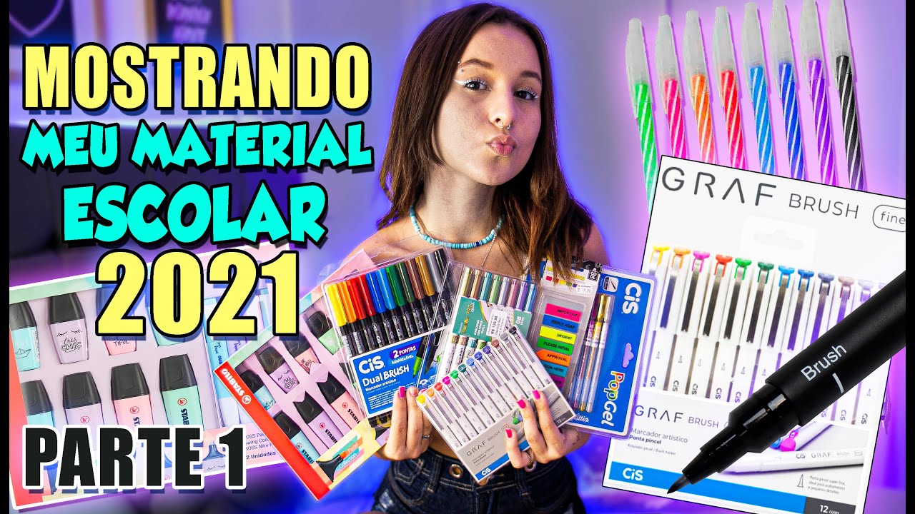 MOSTRANDO MEU MATERIAL ESCOLAR 2021 PARTE 1