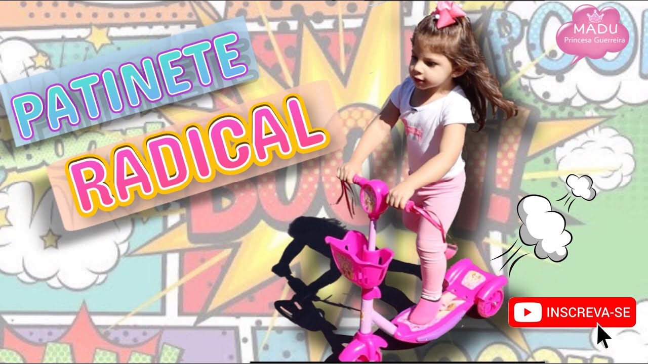 Ganhei um PATINETE RADICAL - patinete infantil 3 rodas
