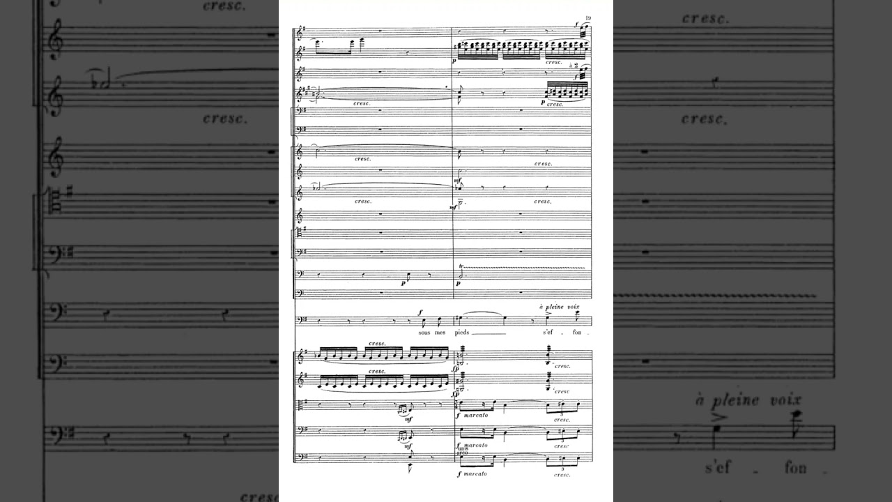 Henri Duparc: La vague et la cloche for voice and orchestra (1871) with score