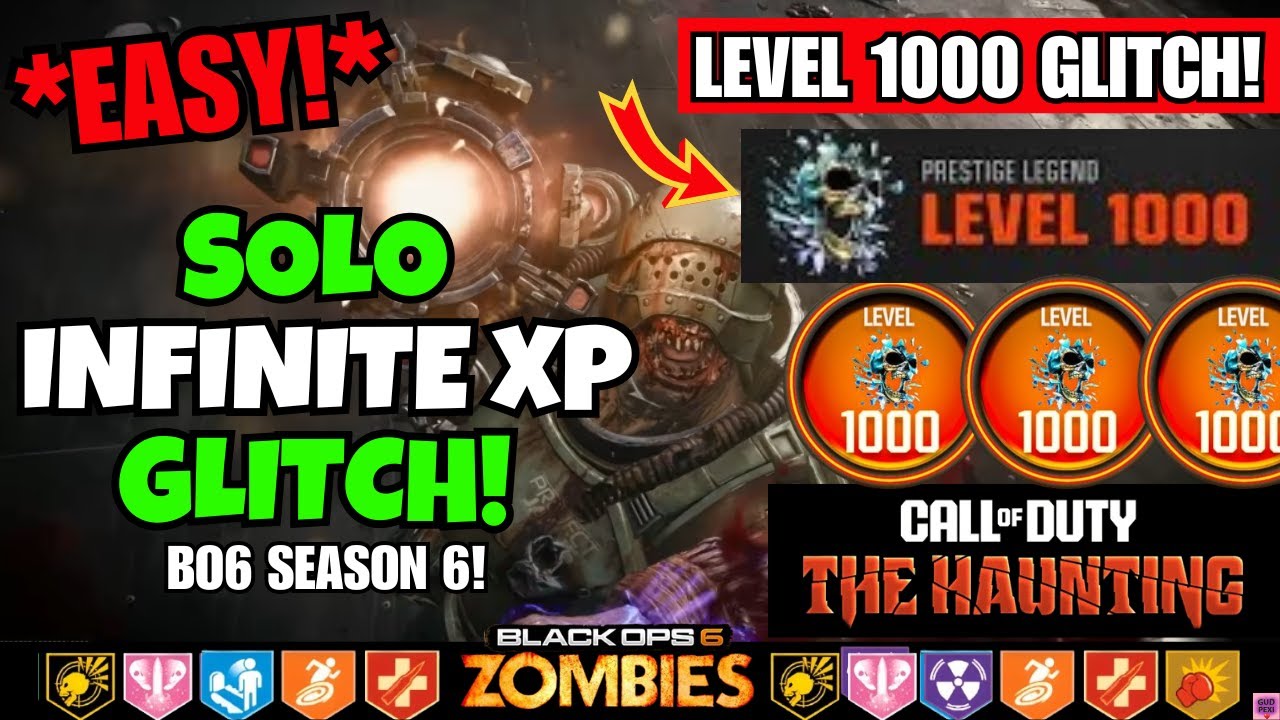 *BROKEN!* SOLO UNLIMITED XP GLITCH Liberty Falls! EASY Gobblegums + LEVEL 1000 XP BO6 Zombies Glitch