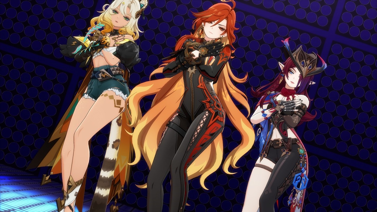 [ MMD Genshin Impact ] Montagem Rugada - Mavuika Xilonen Chasca #genshin #genshinimpact #mmd #fyp