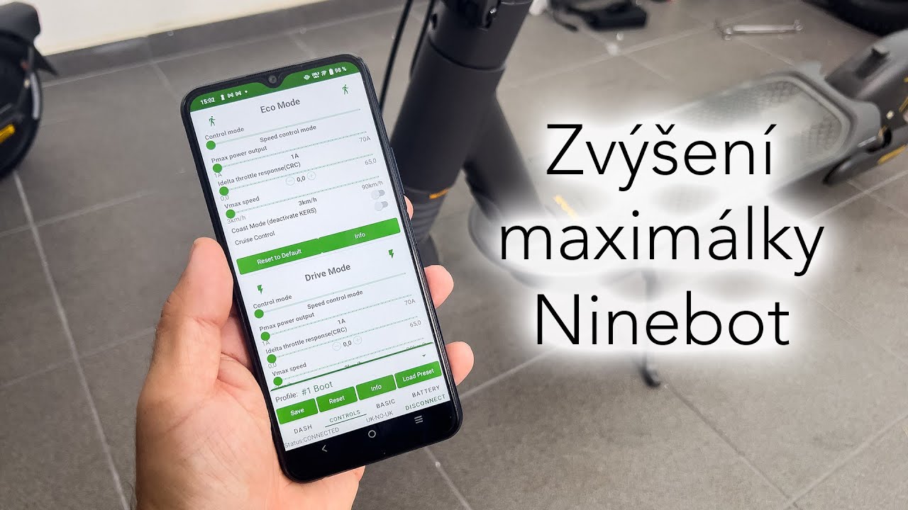 Zvýšení rychlosti na koloběžce Ninebot 🔥