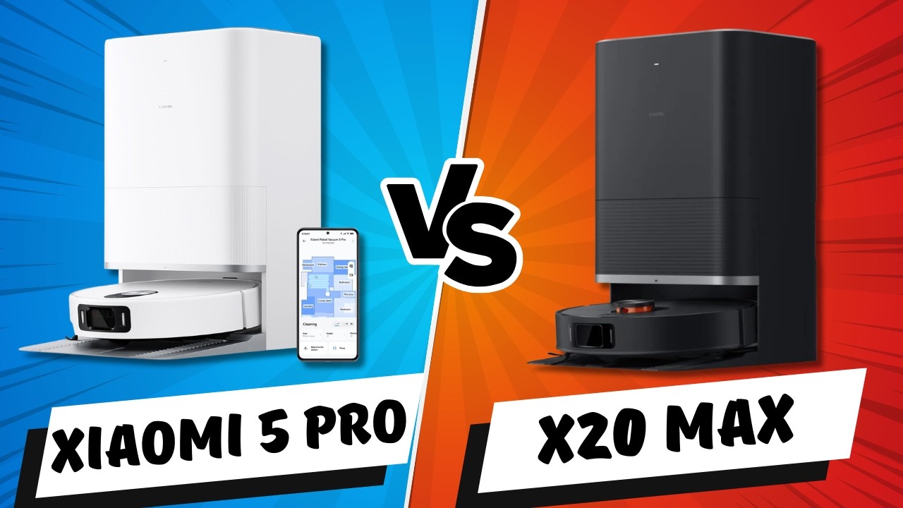 XIAOMI 5 PRO vs XIAOMI X20 MAX - Qual Robô Aspirador com BASE AUTOLIMPANTE é Melhor?