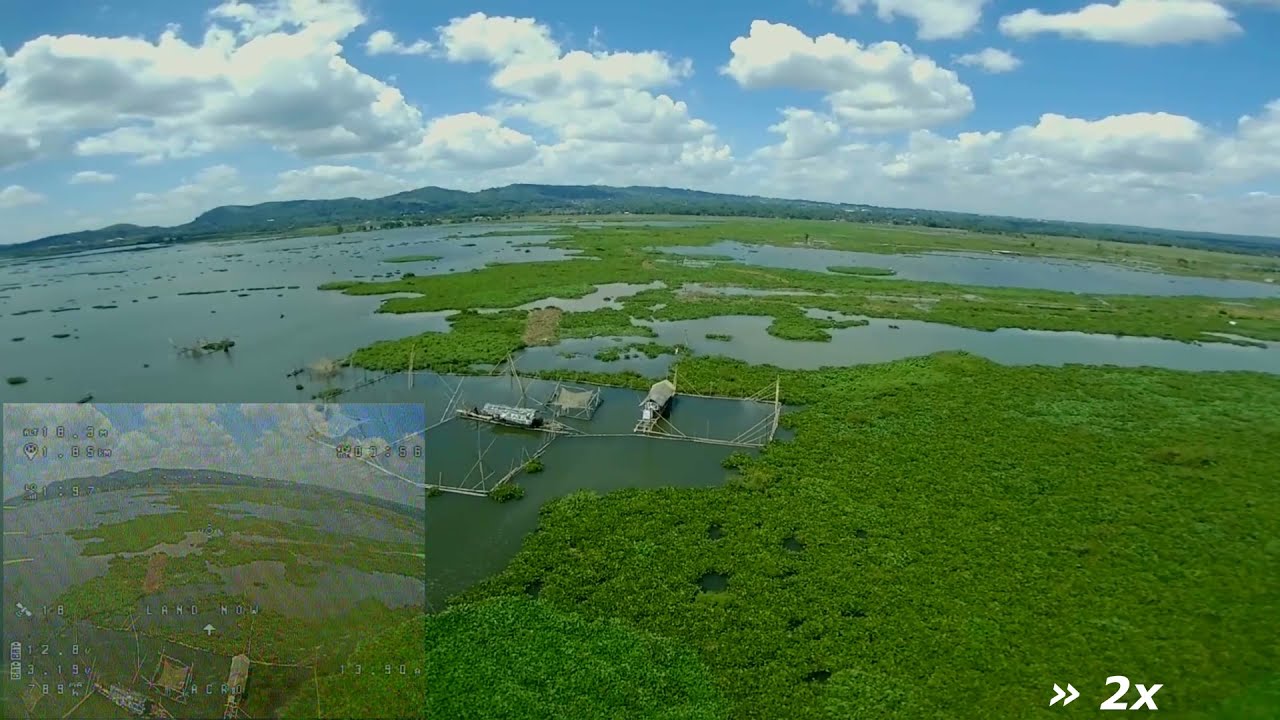 Rawa Pening Lake FPV drone view, ExpressLRS Range Test 2 (25mW 25Hz, 3Km++)