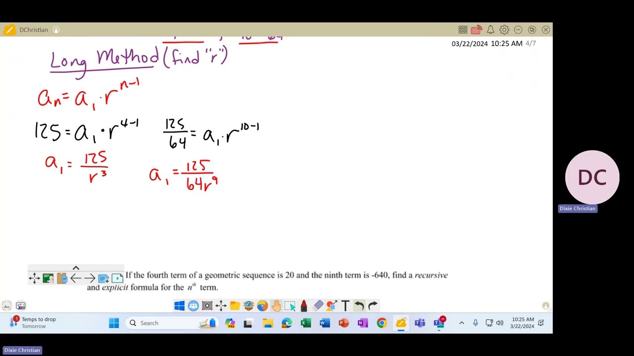 PCH Lesson Geometric Sequences and Series