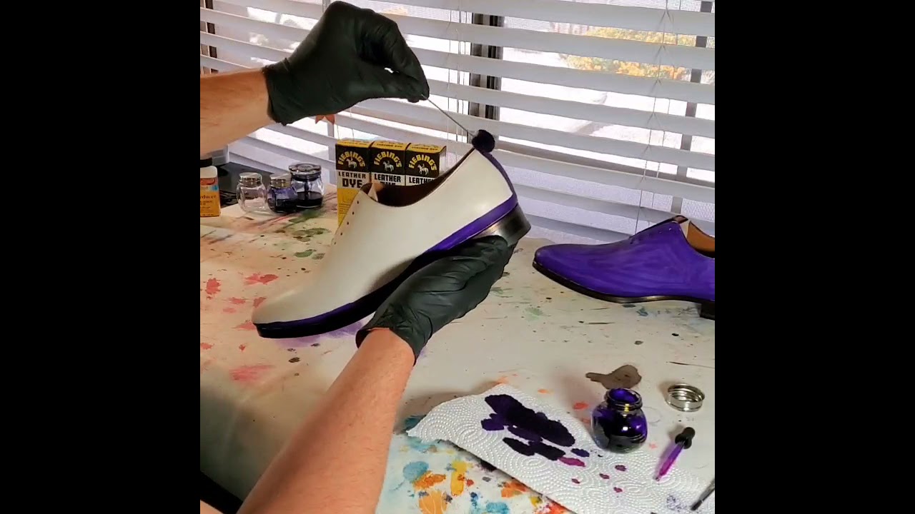Michael Darren Wholecut Shoes - Custom Purple Patina initial layer