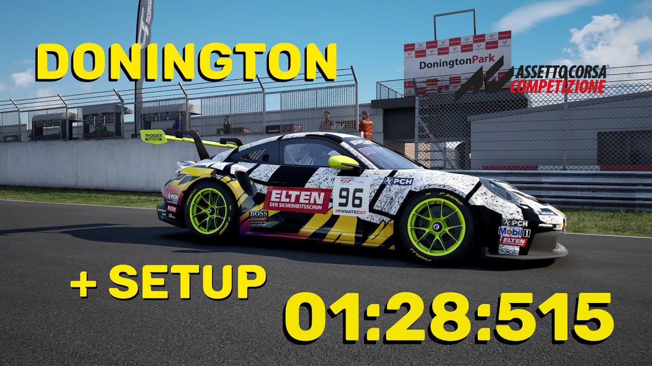 ACC Hotlap Porsche 992 GT3 CUP @ Donington - 1:28:515 W/ Free Setup