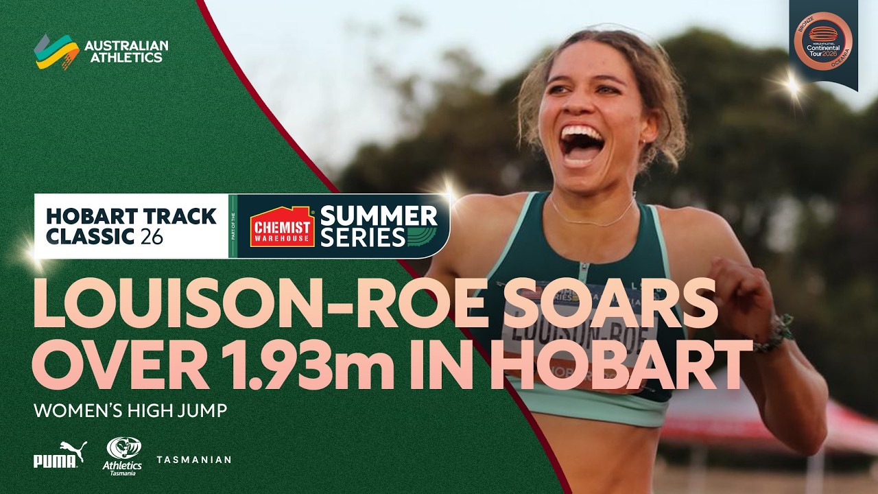 Изобелл Луисон-Роу взлетает на высоту более 1,93 м в Хобарте | Hobart Track Classic 2026