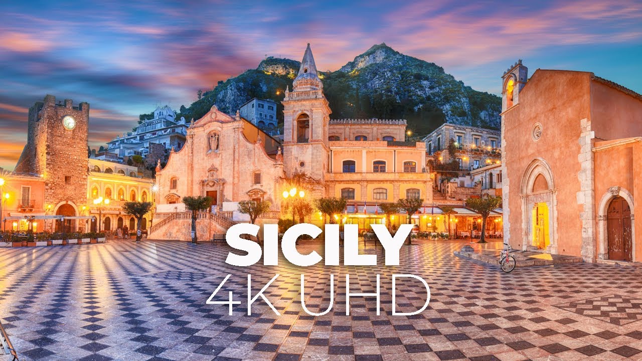FLYING OVER SICILY 4K Drone Film + Music for beautiful relaxation.