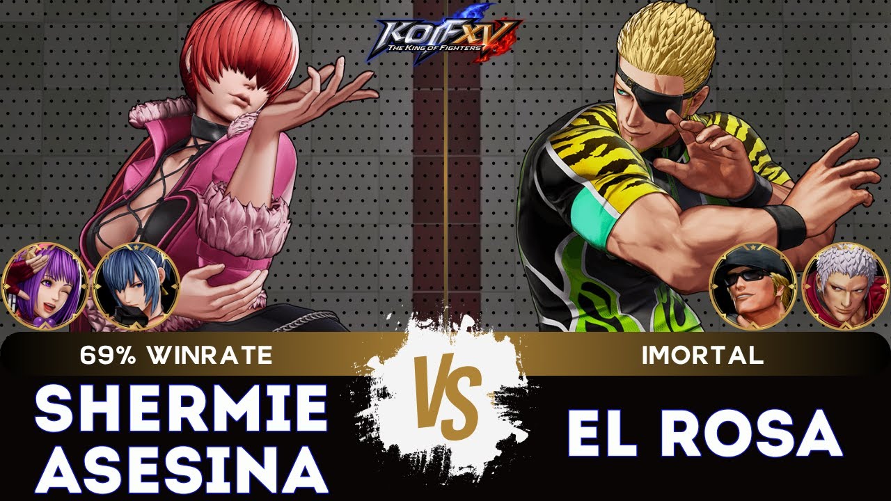 KOF XV🌟SHERMIE ASESINA (Leona/Athena/Shermie) vs EL ROSA (O.Yashiro/Clark/Ramon)🌟Ranked Match  07/25