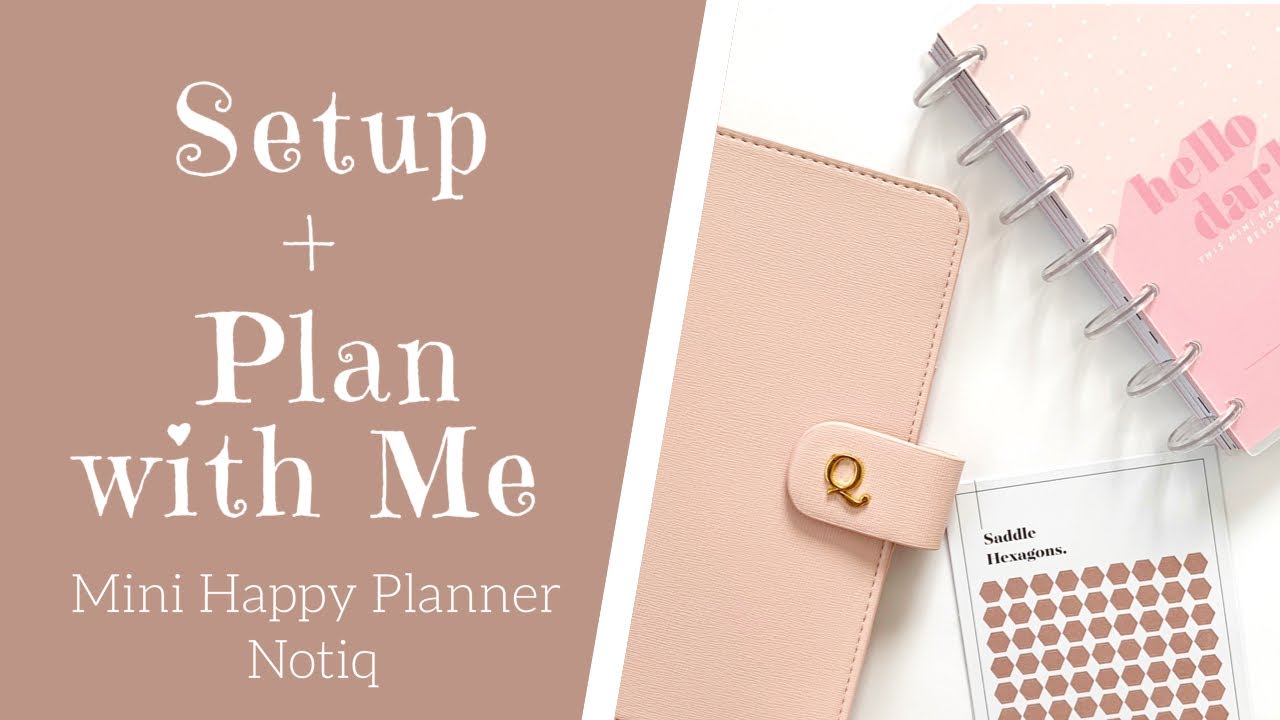 НАСТРОЙКА + ПЛАНИРУЙТЕ СО МНОЙ | Макет панели управления Mini Happy Planner | Обложка для блокнота Notiq Ella Rose