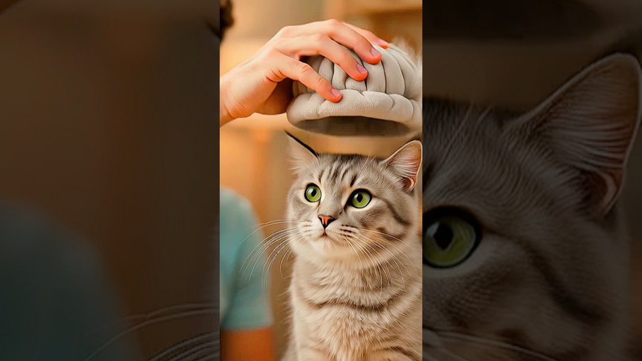 Owner Made His Cat a Special Hat 🤠#cat #cats #pet #pets #catshorts #cutecat #cute #kitten #kitty