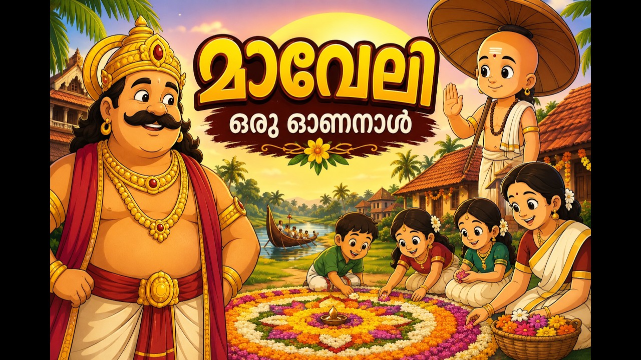 Maveli will come again | Onam day 🌼 | Maveli Story | Onam Cartoon Story Malayalam