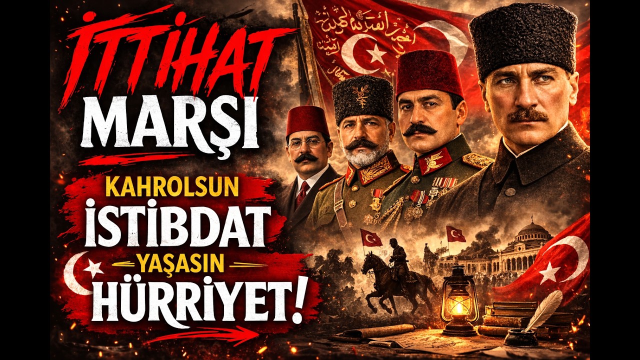 İttihat Marşı | Kahrolsun İstibdat Yaşasın Hürriyet | Enver Paşa – Talat Paşa – Cemal Paşa – Atatürk